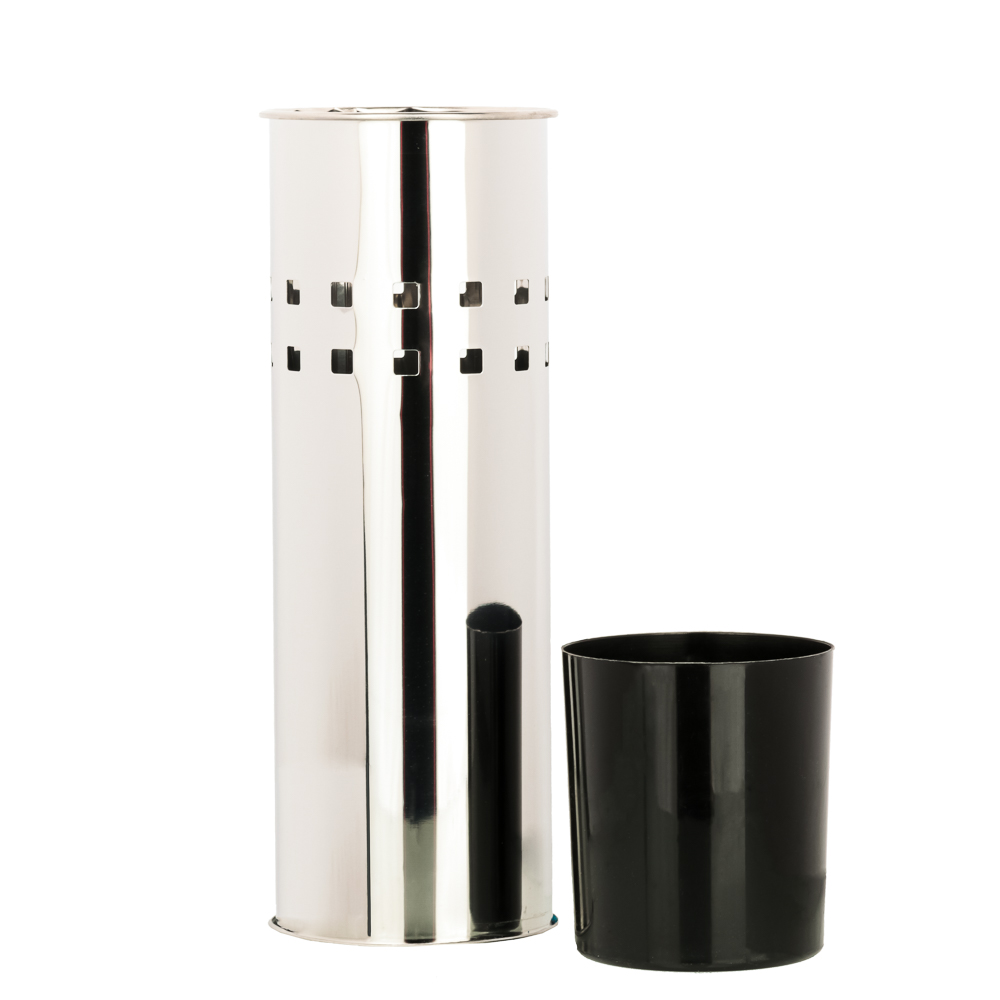 Ёрш для туалета напольный тм VETTA, 9,5x38 см, хром, нерж.сталь, арт.№ S06-002