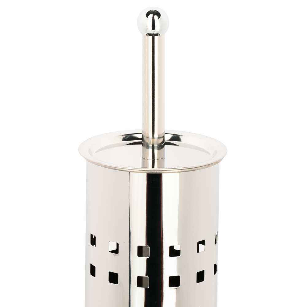 Ёрш для туалета напольный тм VETTA, 9,5x38 см, хром, нерж.сталь, арт.№ S06-002