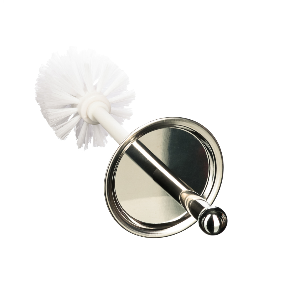 Ёрш для туалета напольный тм VETTA, 9,5x38 см, хром, нерж.сталь, арт.№ S06-002