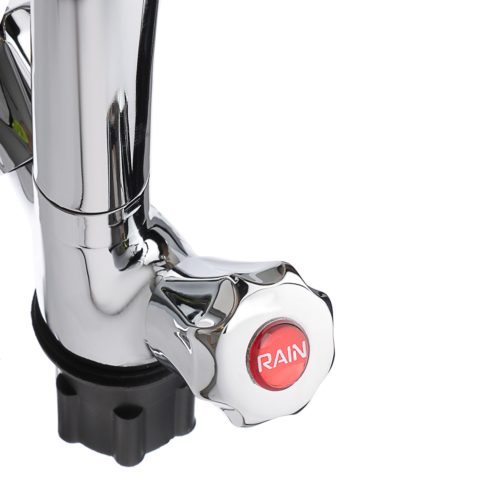 RAIN Смеситель для кухни Уран, высокий, кран-буксы 1/2, гайка, латунь, хром, арт.№ 561-016