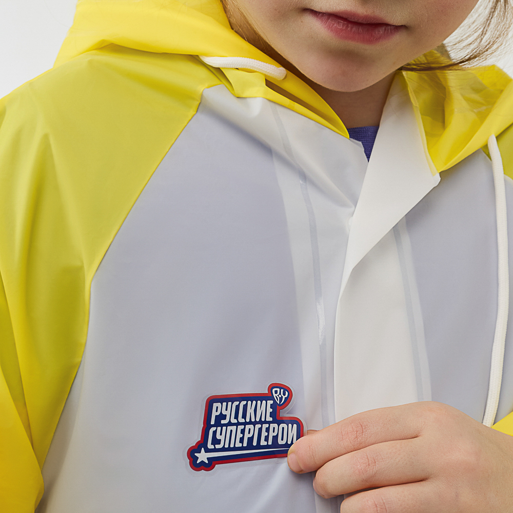 BY Русские Супергерои Дождевик детский с наклейками Заря 130мкм 66х45см, EVA, арт.№ 188-115