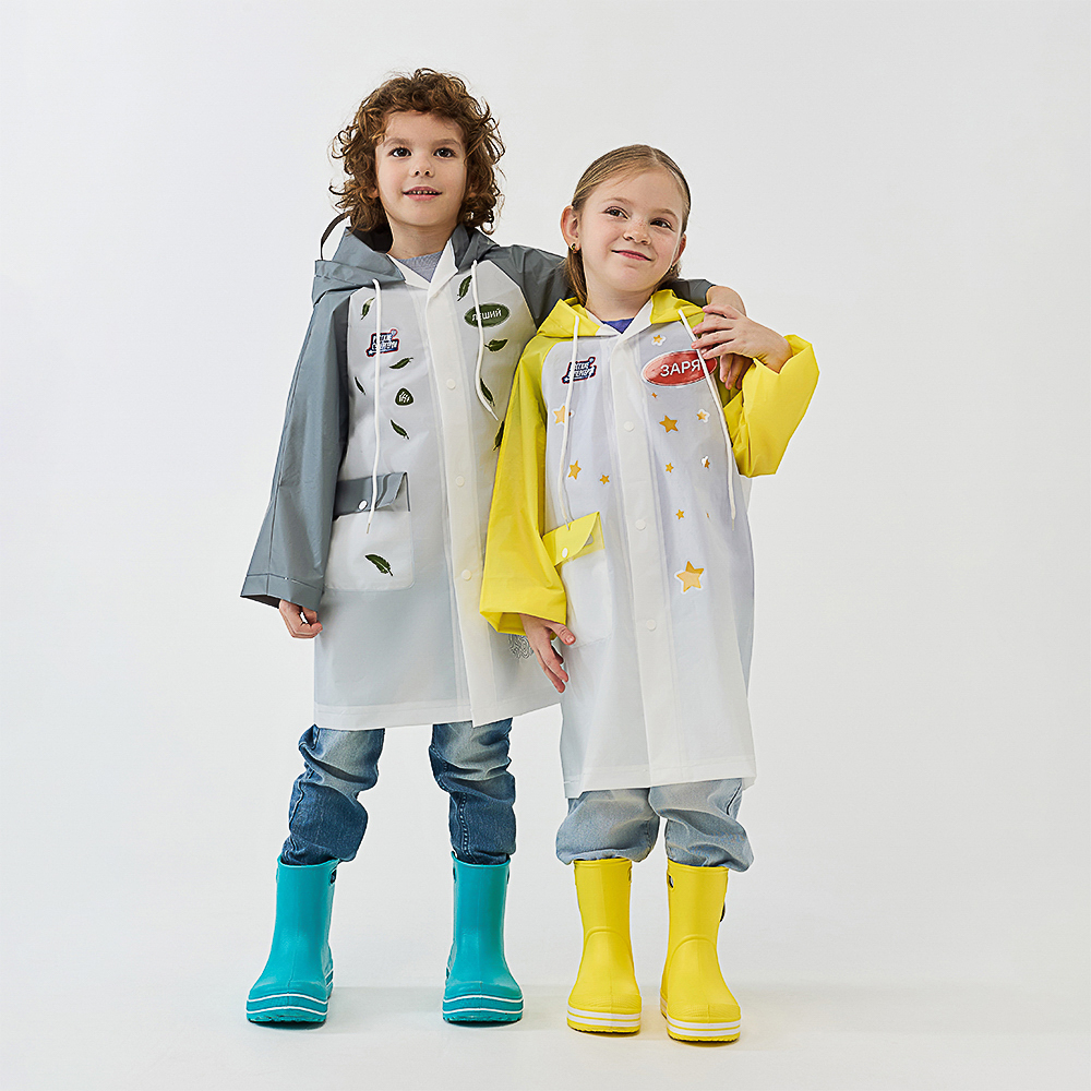 BY Русские Супергерои Дождевик детский с наклейками Заря 130мкм 66х45см, EVA, арт.№ 188-115