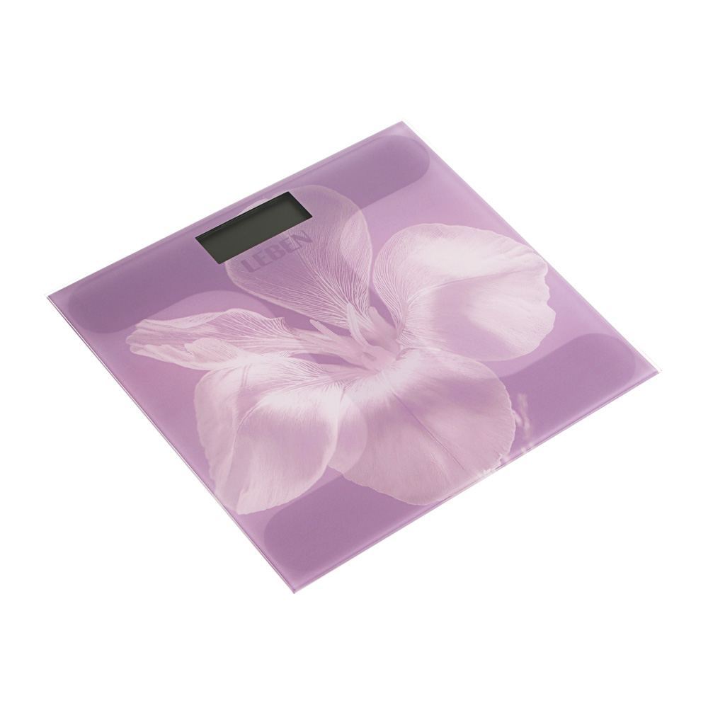 Весы напольные электронные "Ботаника" тм LEBEN, ЖК-дисплей, макс. нагр.до 180кг, 28х28см, арт.№ 252-102