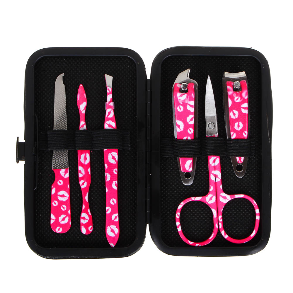 ЮНИLOOK Набор маникюрный 6 предметов, сталь, металл, ПУ, 10,7х6см, 3 дизайна, ПР-21, арт.№ 305-382