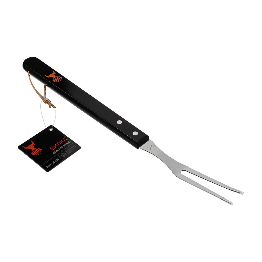 Вилка для барбекю тм GRILLBOOM, 38х2,5см, арт.№ 101-003