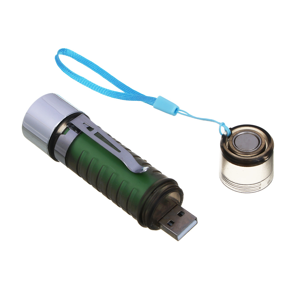 Фонарь ручной тм ЕРМАК, мини, с USB штекером, 6 режимов, 500мАч, магнит, красный свет, 92х24 мм, арт.№ 224-080