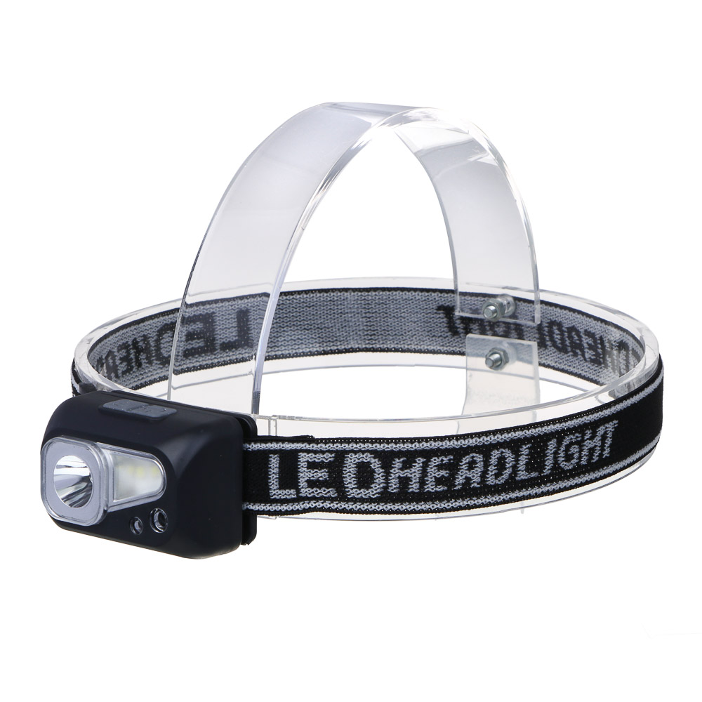 Фонарь налобный тм ЕРМАК, сенсорный, XPE LED + 3 SMD, 6 режимов, 500мАч, зарядка Type C, 57х29х38 мм, арт.№ 221-088