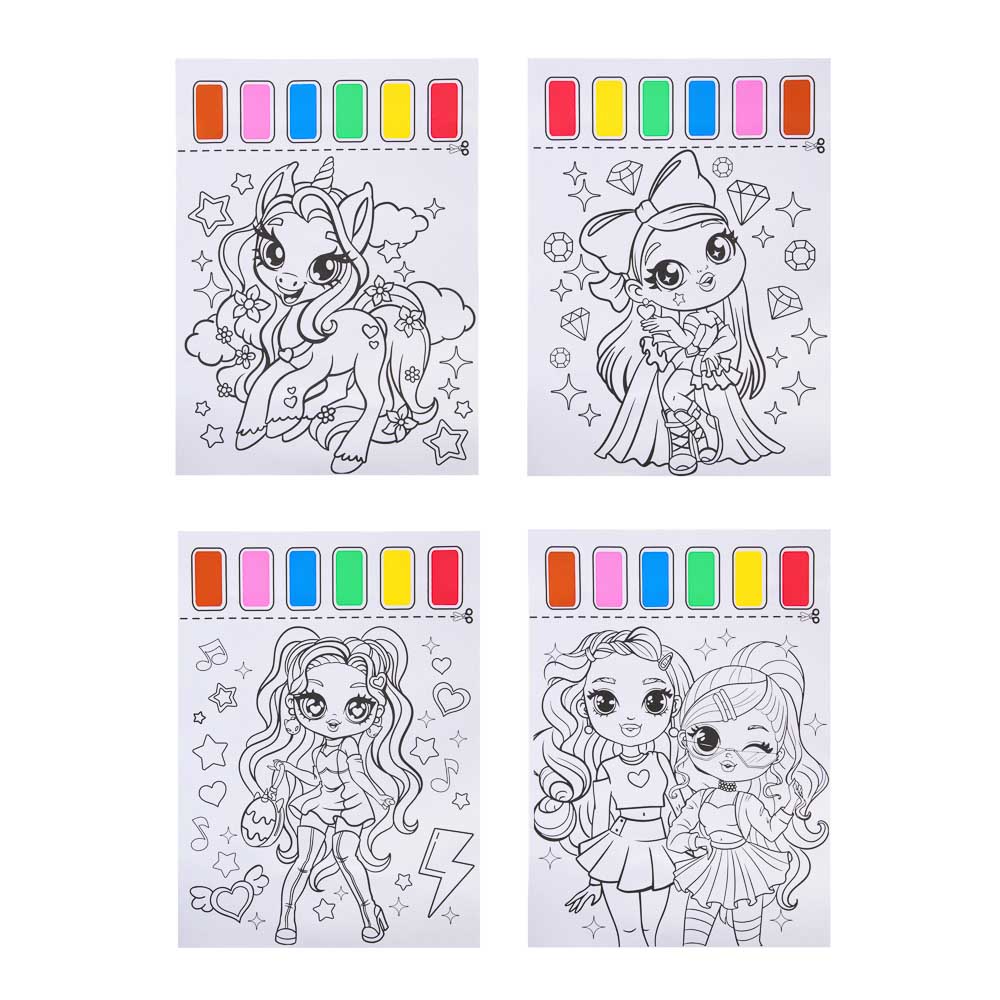 ХОББИХИТ Набор для творчества "Стильные девчонки", полипропилен, картон, 21,5х29,4 см, 3 дизайна, арт.№ 284-253