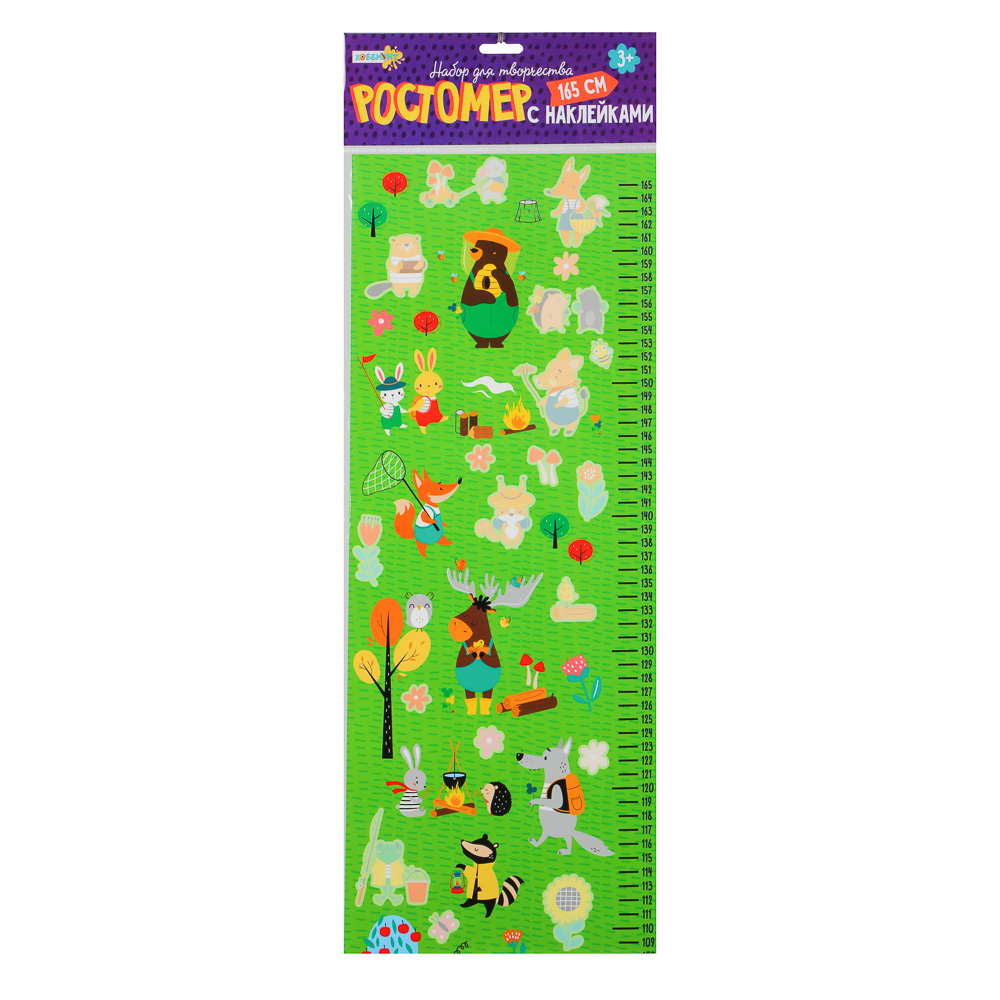 ХОББИХИТ Ростомер DIY с наклейками, картон, 165 см, 2 дизайна, арт.№ 280-007