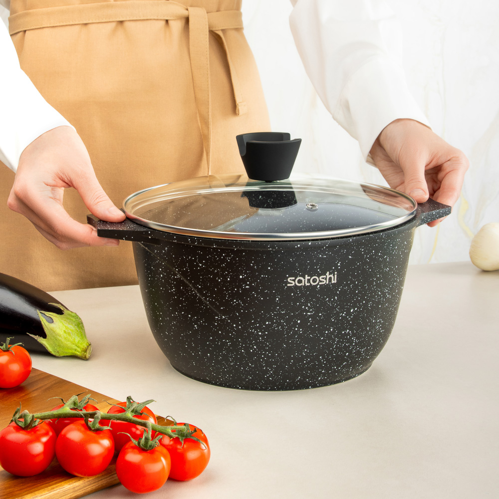 SATOSHI Монфор Казан 24х13,0см, 4,8л, литой алюминий, индукция, арт.№ 846-746