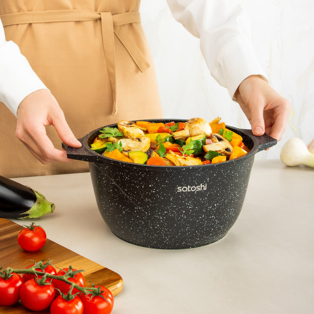 SATOSHI Монфор Казан 24х13,0см, 4,8л, литой алюминий, индукция, арт.№ 846-746