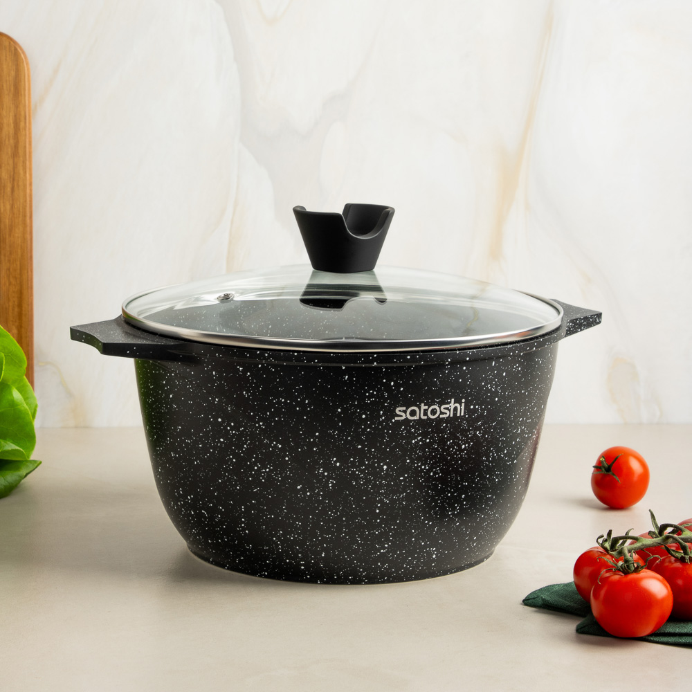 SATOSHI Монфор Казан 24х13,0см, 4,8л, литой алюминий, индукция, арт.№ 846-746