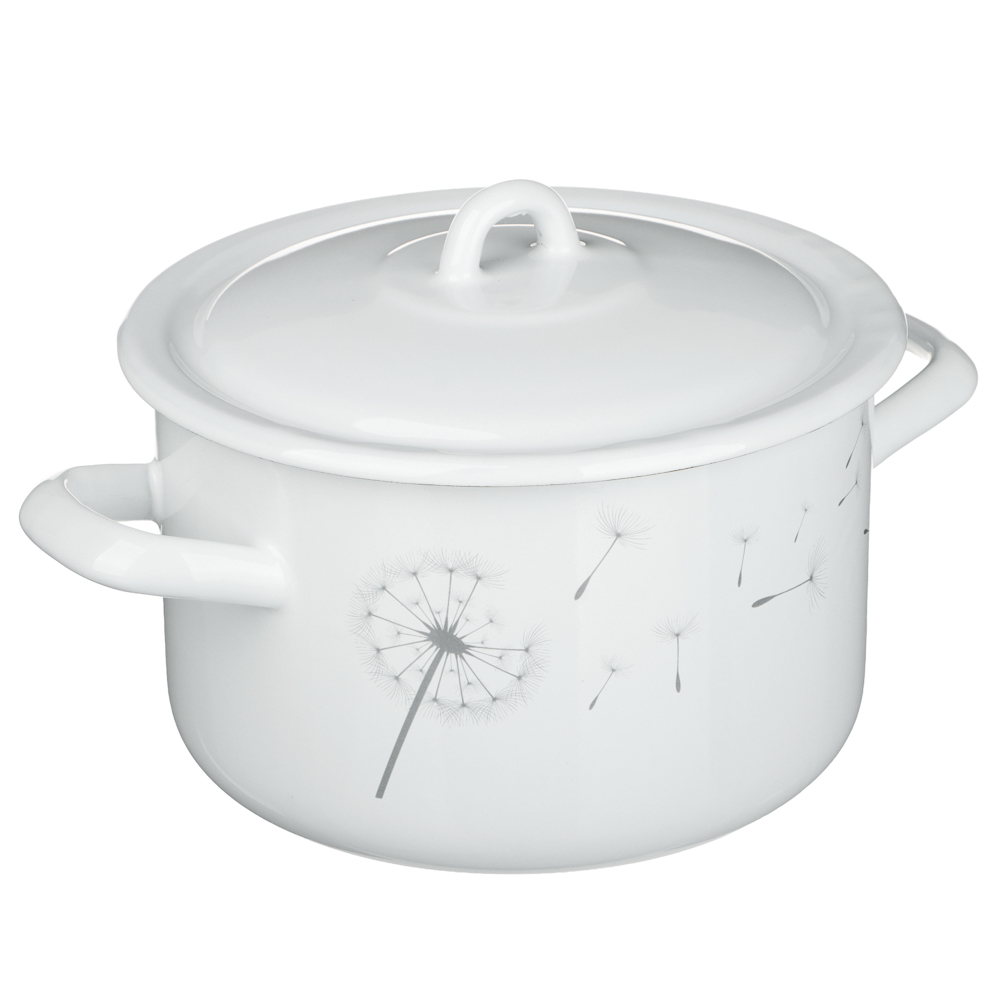 Одуванчик Кастрюля эмалированная 2,9л, индукция, арт.№ 894-580