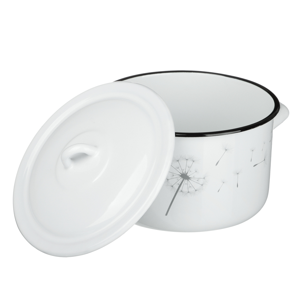 Одуванчик Кастрюля эмалированная 2,9л, индукция, арт.№ 894-580