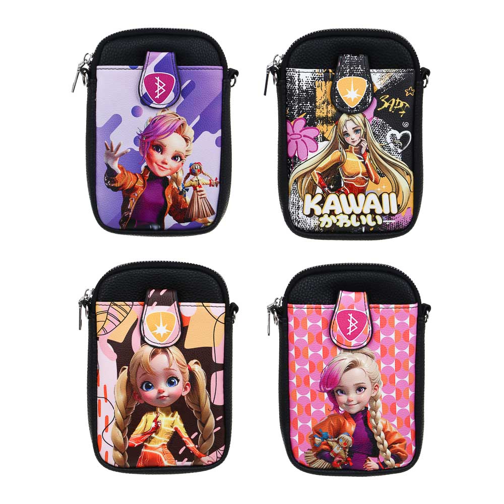 BY Русские Супергерои Сумка подростковая на длинном ремне, ПУ, 18х12х2,5 см, 4 дизайна, РСГ25-04, арт.№ 337-200