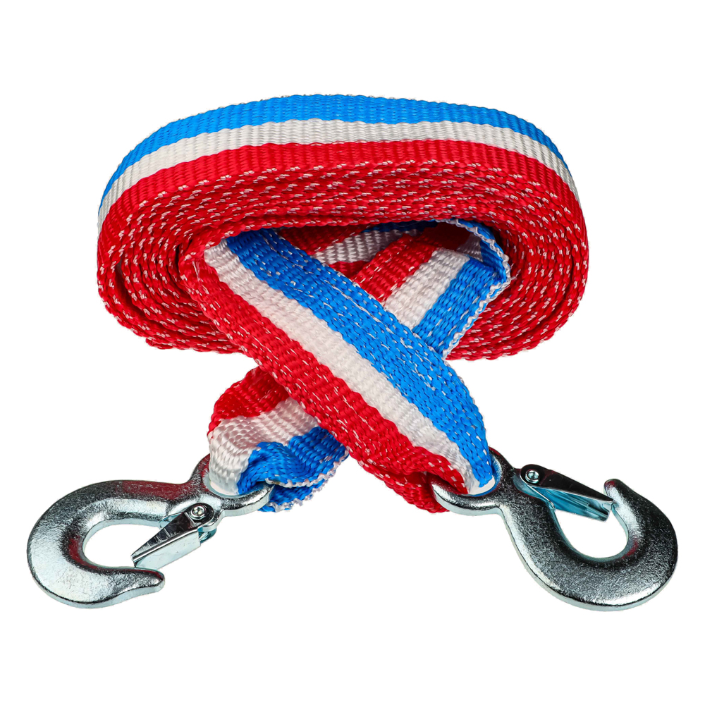 ЕРМАК Трос-ремень буксировочный 10 т, в пакете, с крюками, 5м, арт.№ 773-008