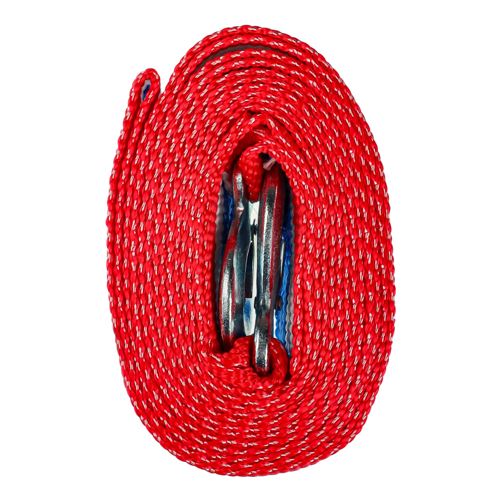 ЕРМАК Трос-ремень буксировочный 10 т, в пакете, с крюками, 5м, арт.№ 773-008