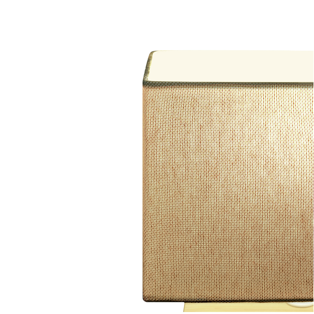 Светильник переносной настольный BY Бари, 27 см, E14, 40Вт, 230В бамбук, металл, текстиль, бежевый, арт.№ 476-434