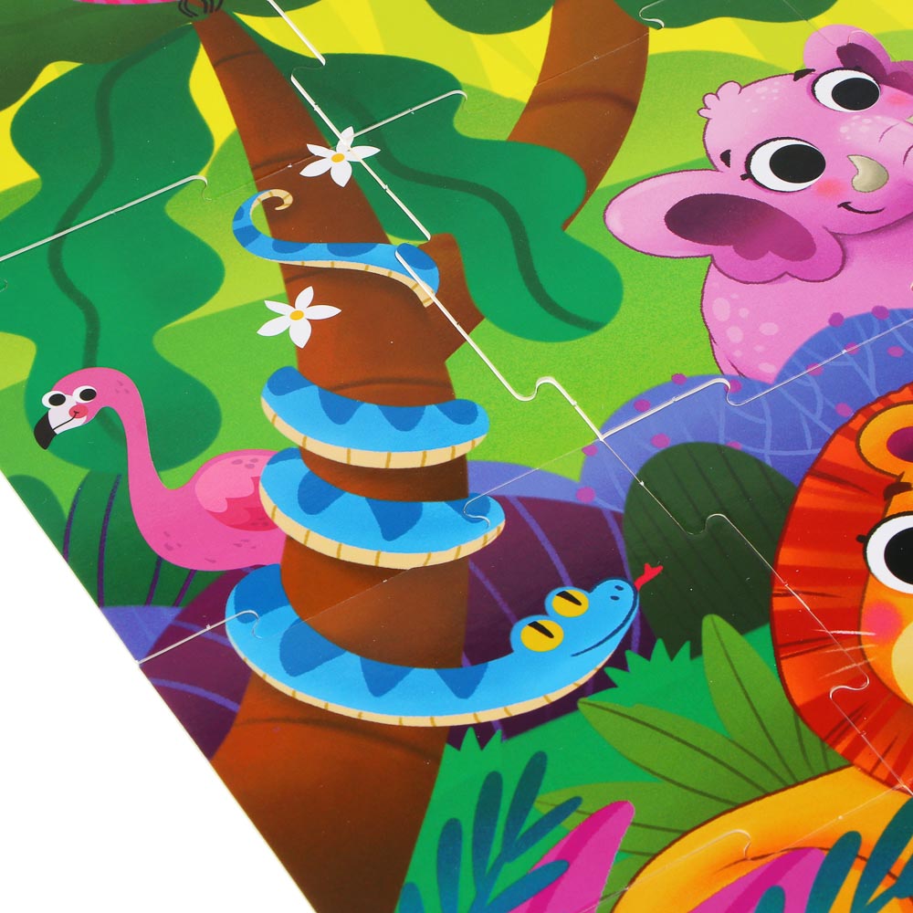 ИГРОЛЕНД Пазл напольный, крупные детали, 20-30 элементов, 12х12х12см, картон, 3 дизайна, арт.№ 262-520