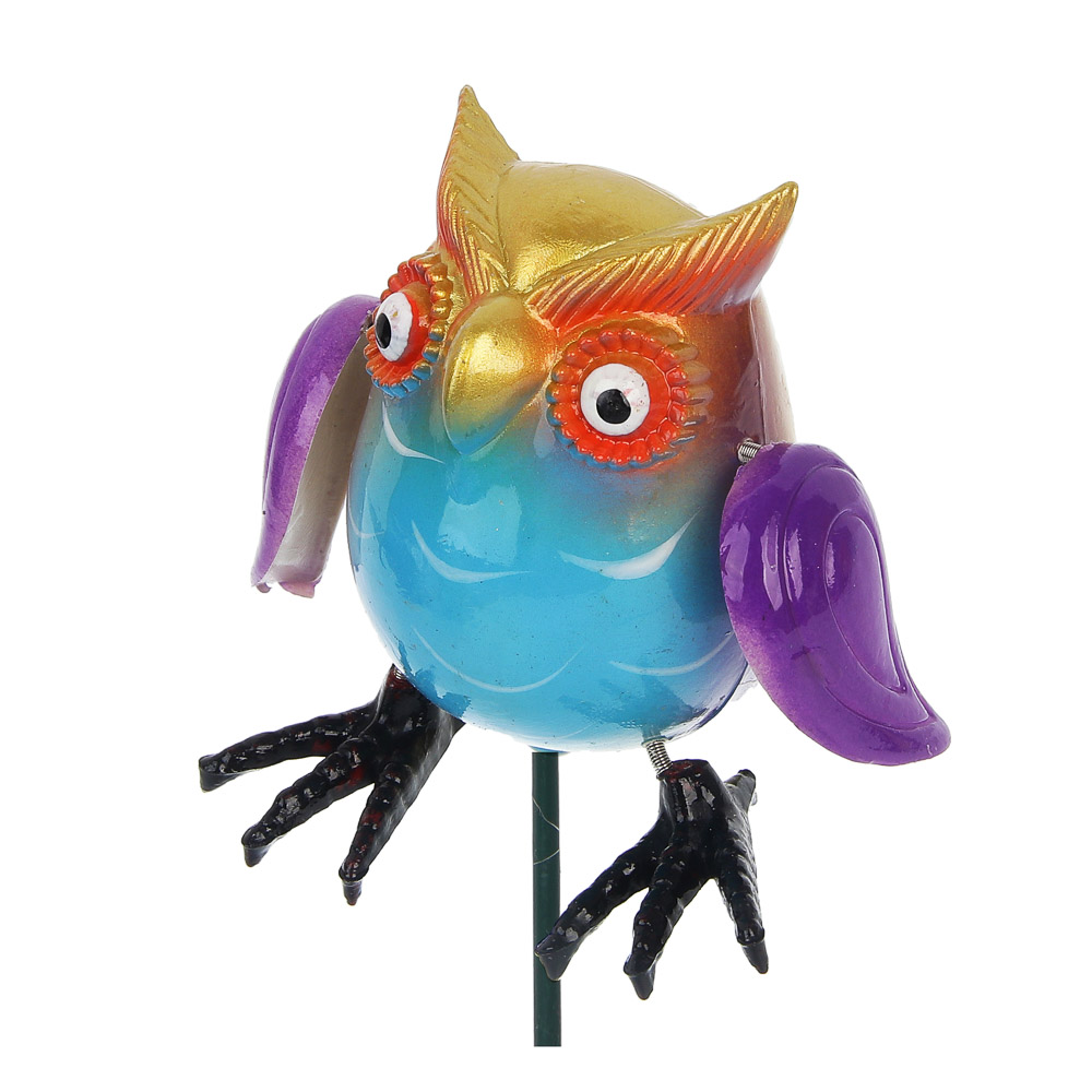 Фигурка на стержне "Сова" тм INBLOOM, 6х10х60см, пластик, металл, арт.№ 153-203