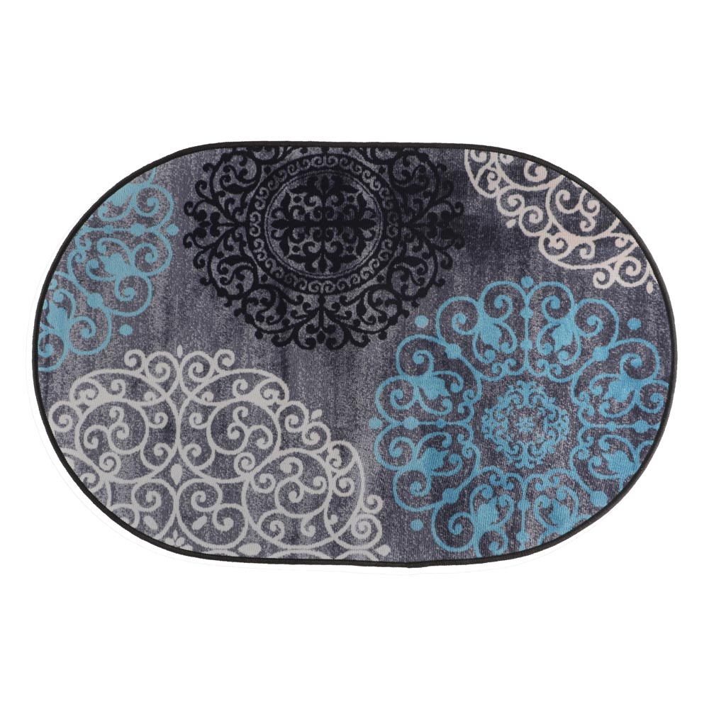 VETTA Коврик универсальный овальный EASTLAND, полиэстер, антискольз.подложка, 70x45см, 2 дизайна, арт.№ 462-722