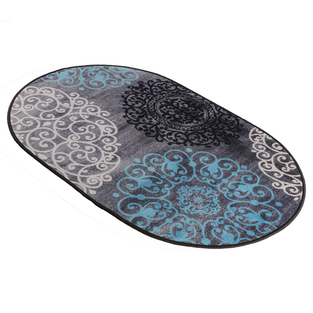 VETTA Коврик универсальный овальный EASTLAND, полиэстер, антискольз.подложка, 70x45см, 2 дизайна, арт.№ 462-722