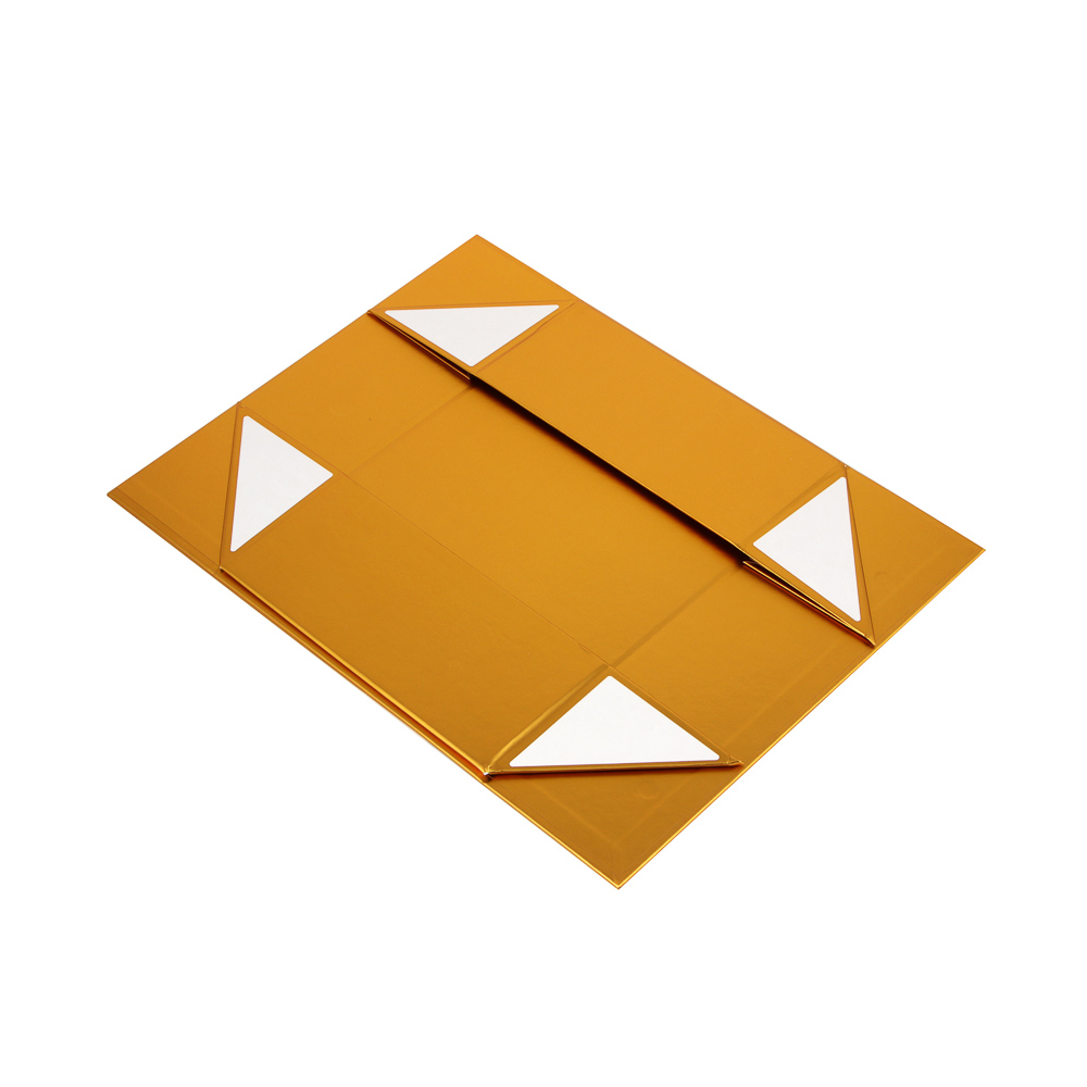 Коробка подарочная, картонная, складная, 20x28x9,2 см, цвет золотой, арт.№ 369-591