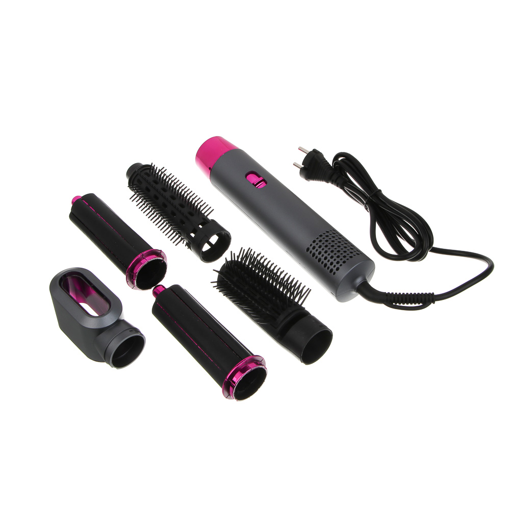 LEBEN Фен-щетка для волос, 1000 Вт, 2 скорости, 5 насадок, 220в, арт.№ 259-224