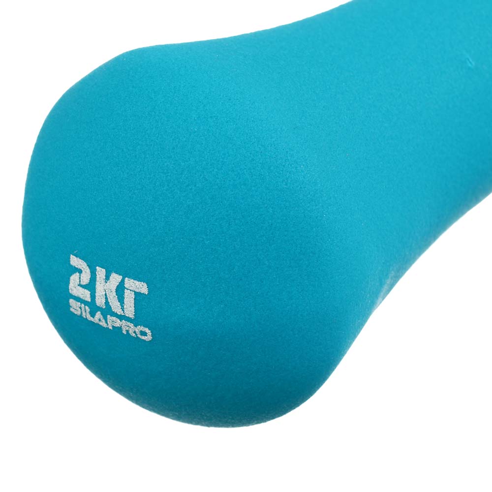 SILAPRO Гантель в форме кости 2кг (+-100гр) , металл, неопреновое покрытие, арт.№ 191-049