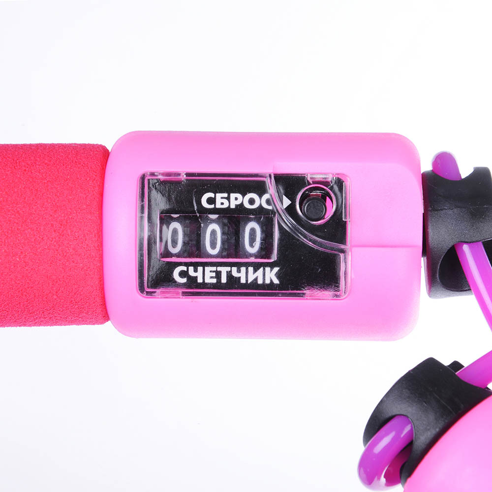SILAPRO Скакалка со счетчиком, пластик, ПВХ, 2,8м х 4,2мм, 4 цвета, арт.№ 342-057