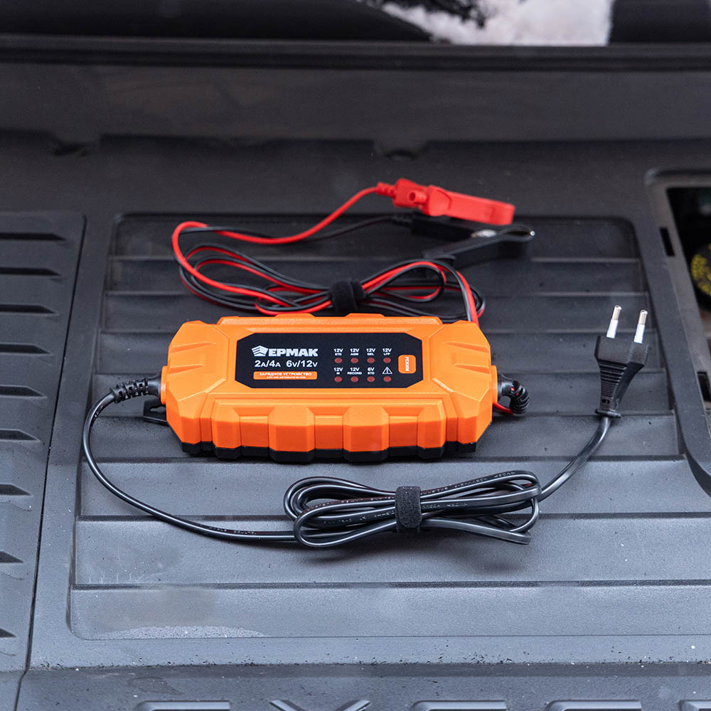 ЕРМАК Автоматическое зарядное устройство для АКБ, 4А, аналоговое управление, арт.№ 721-011