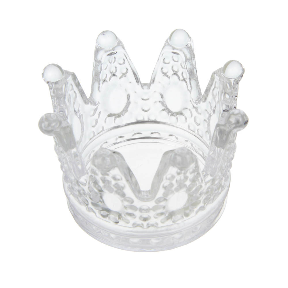 Подсвечник тм LADECOR "Корона" стеклянный, 6х6x5 см, арт.№ 477-266