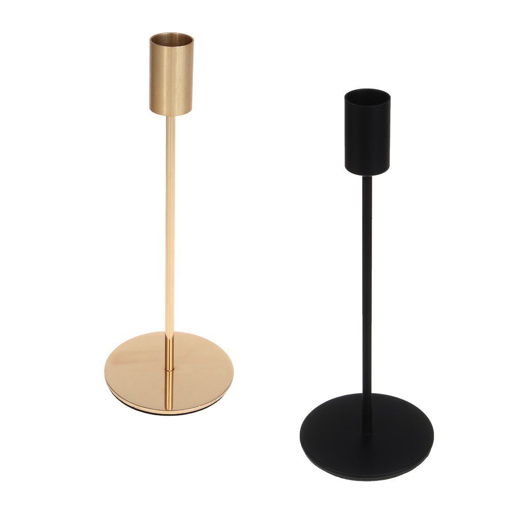 Подсвечник тм LADECOR на ножке металлический, 22x8 см, металл, 2 цвета, арт.№ 477-270