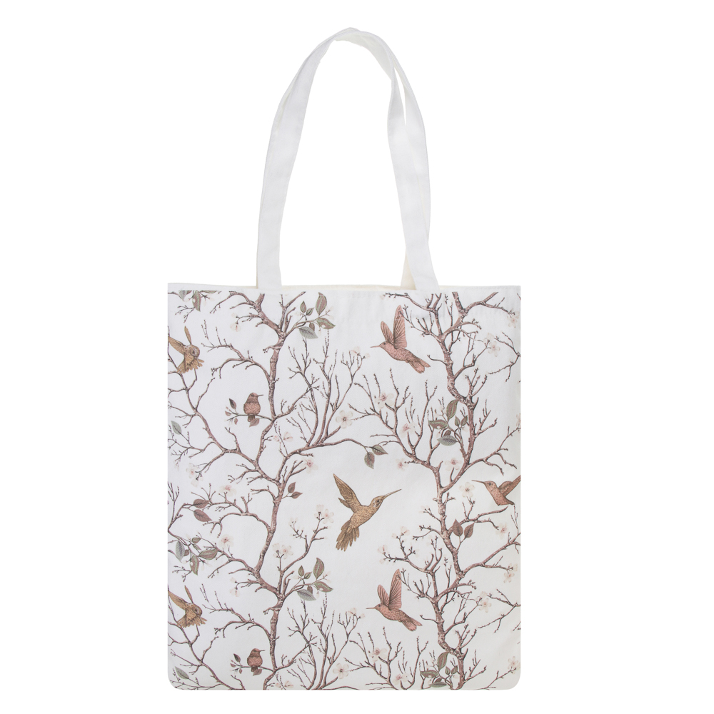 Сумка-шоппер, 38x42см, "Микс", внутренний карман, длинные ручки 58 см, белый, ПЭ под ткань, 4 диз., арт.№ 090-043