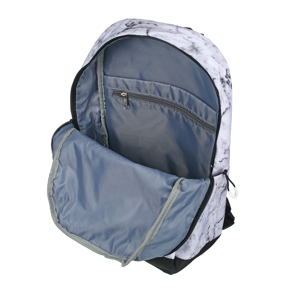 BY Рюкзак подростковый, 44x24,5x14см, "Мрамор", 1 отд., 4 карм., плотный ПЭ, арт.№ 254-502