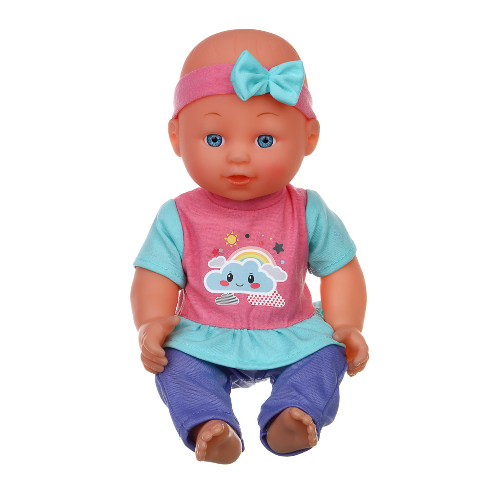 ИГРОЛЕНД Пупс 30 см с аксессуарами, PP, PVC, полиэстер, ABS, 41x10,5x33 см, арт.№ 436-121