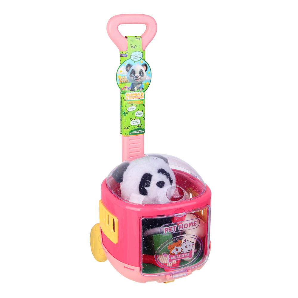 ИГРОЛЕНД Питомец интерактивный "Панда в перевозке", 2хАА, ABS, полиэстер, 20,5х23х48,5 см, арт.№ 272-903
