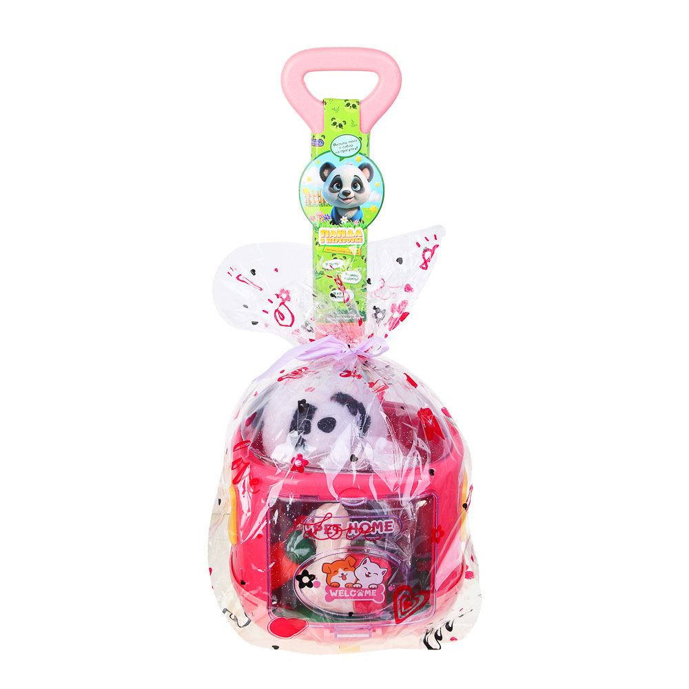 ИГРОЛЕНД Питомец интерактивный "Панда в перевозке", 2хАА, ABS, полиэстер, 20,5х23х48,5 см, арт.№ 272-903