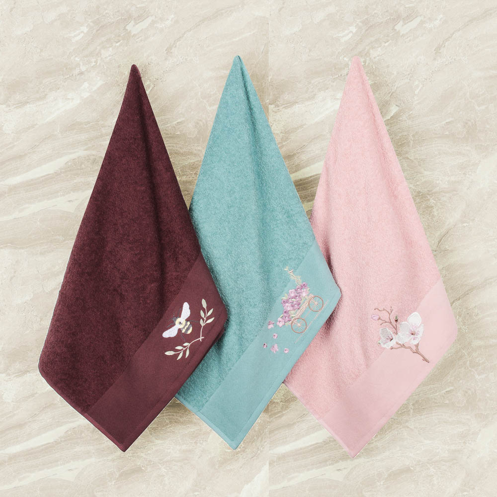 PROVANCE Мятный Латте Полотенце махровое с вышивкой, 100% хлопок, 50х80см, 350гр/м, 3 цвета, арт.№ 488-043