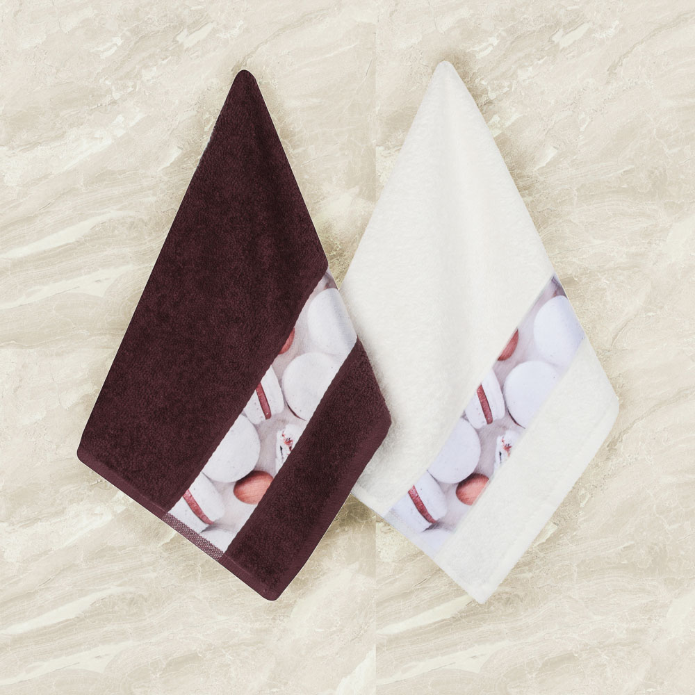 PROVANCE Мятный Латте Комплект полотенец махровых 2шт, 100% хлопок, 30х50см, 350гр/м, 6 дизайнов, арт.№ 488-044