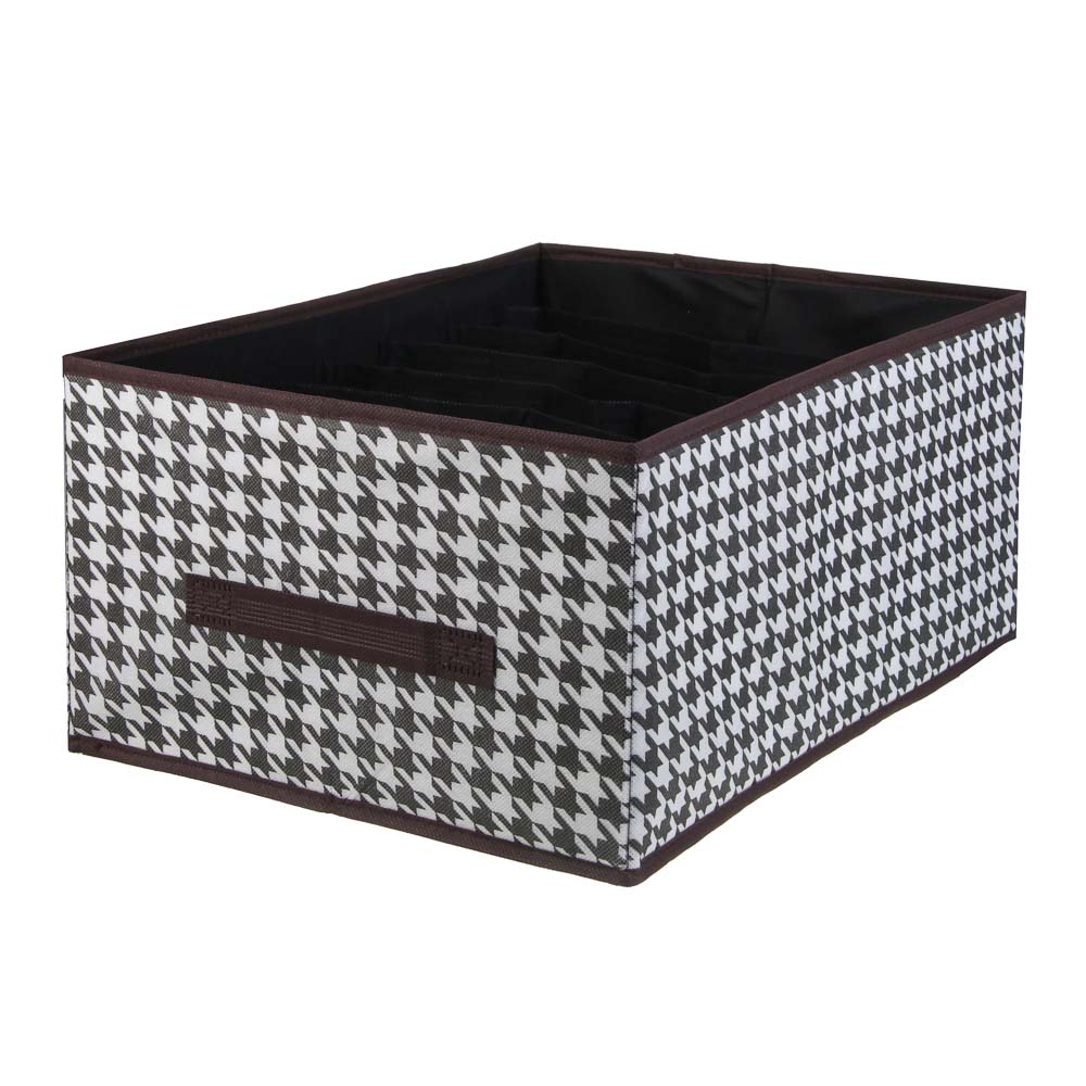 Органайзер для хранения тм VETTA Вудхауз, 7 отделов, полипропилен, картон, 43x30x20см, арт.№ 457-787