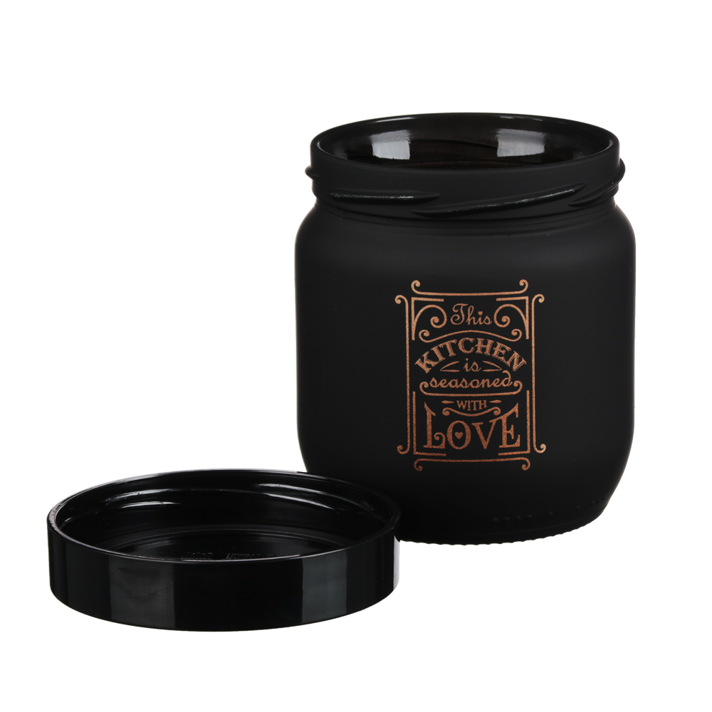 HEREVIN Блэк Эдишн Банка для сыпучих продуктов, стекло, 425мл, 146357-818, арт.№ 828-239