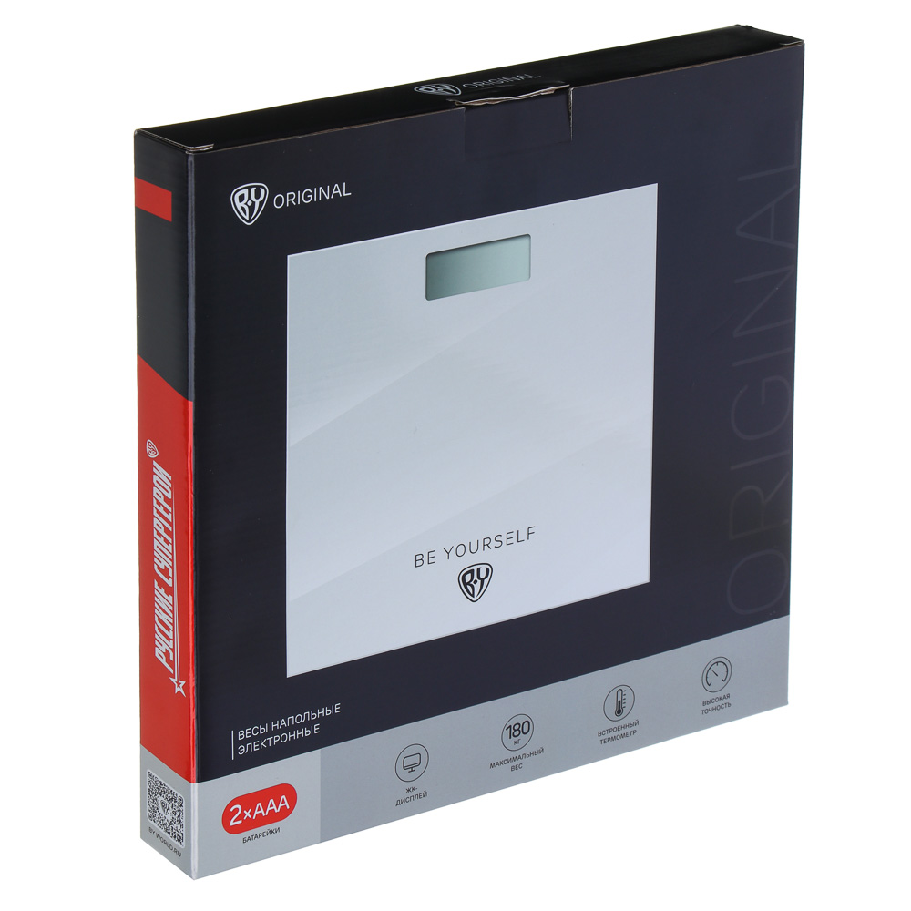 BY Русские Супергерои Весы напольные электронные, ЖК-дисплей, макс.нагр. до 180кг, 28х28х0,5см, бел, арт.№ 252-720
