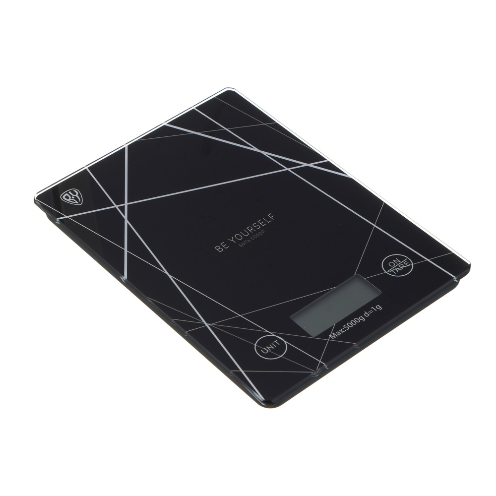 BY Русские Супергерои Весы кухонные электронные, прямоуг., макс.нагр. 5кг (точн.измер. 1гр), чёрные, арт.№ 268-061