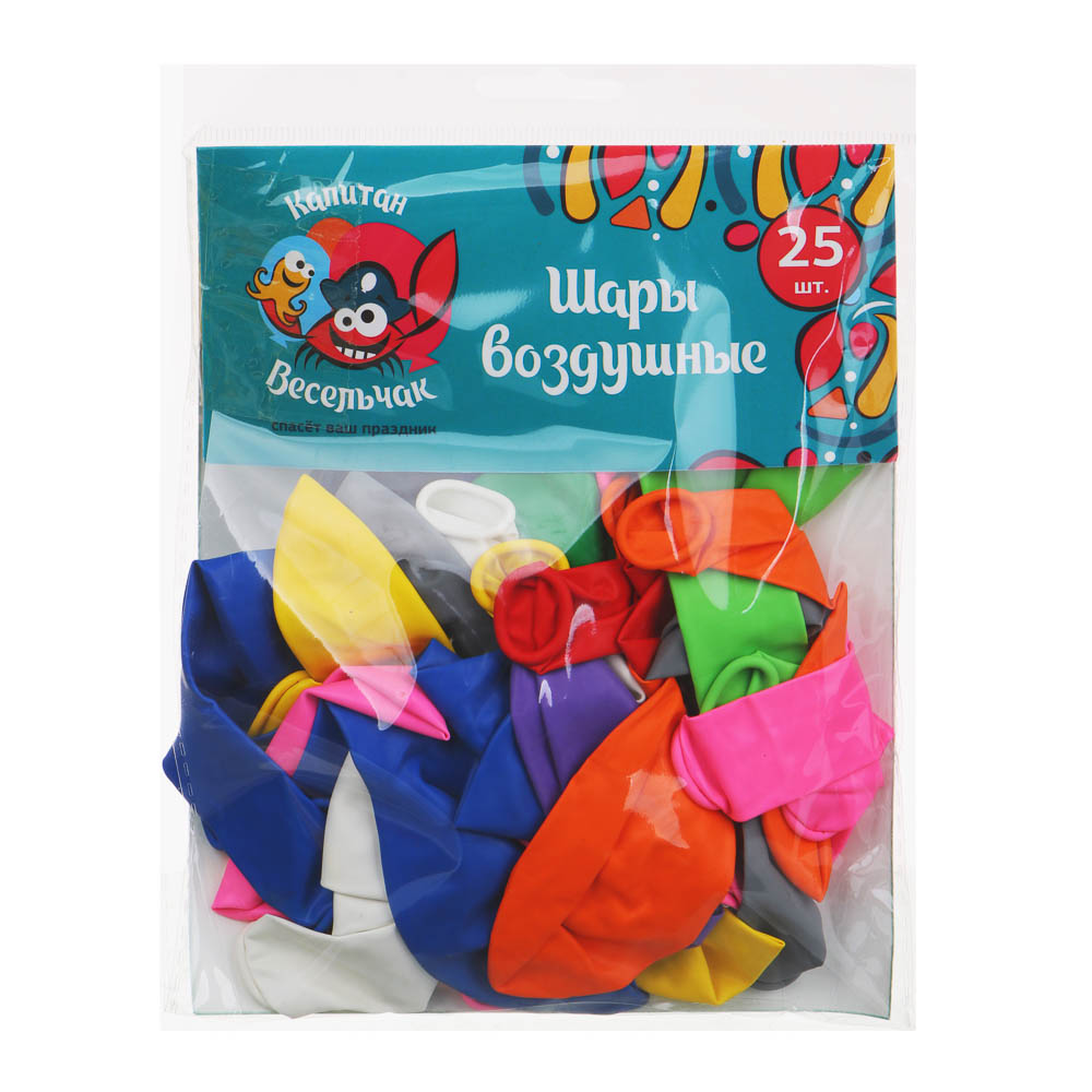 Набор воздушных шаров тм Fntastic, 25 шт, 12", цветные в пакете, арт.№ 513-090