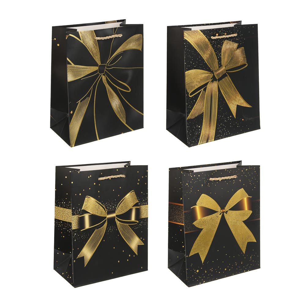 Пакет подарочный тм Fntastic M 18x23x10см, бумага, 4 дизайна, арт.9, арт.№ 507-447