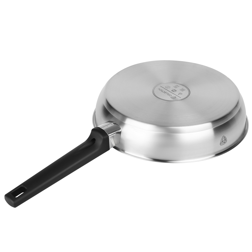 BY COLLECTION Inta Набор посуды кухонной 7пр, кастрюли 5л; 3л; ковш 1,5л; сковорода 24см, нерж.сталь, арт.№ 822-290