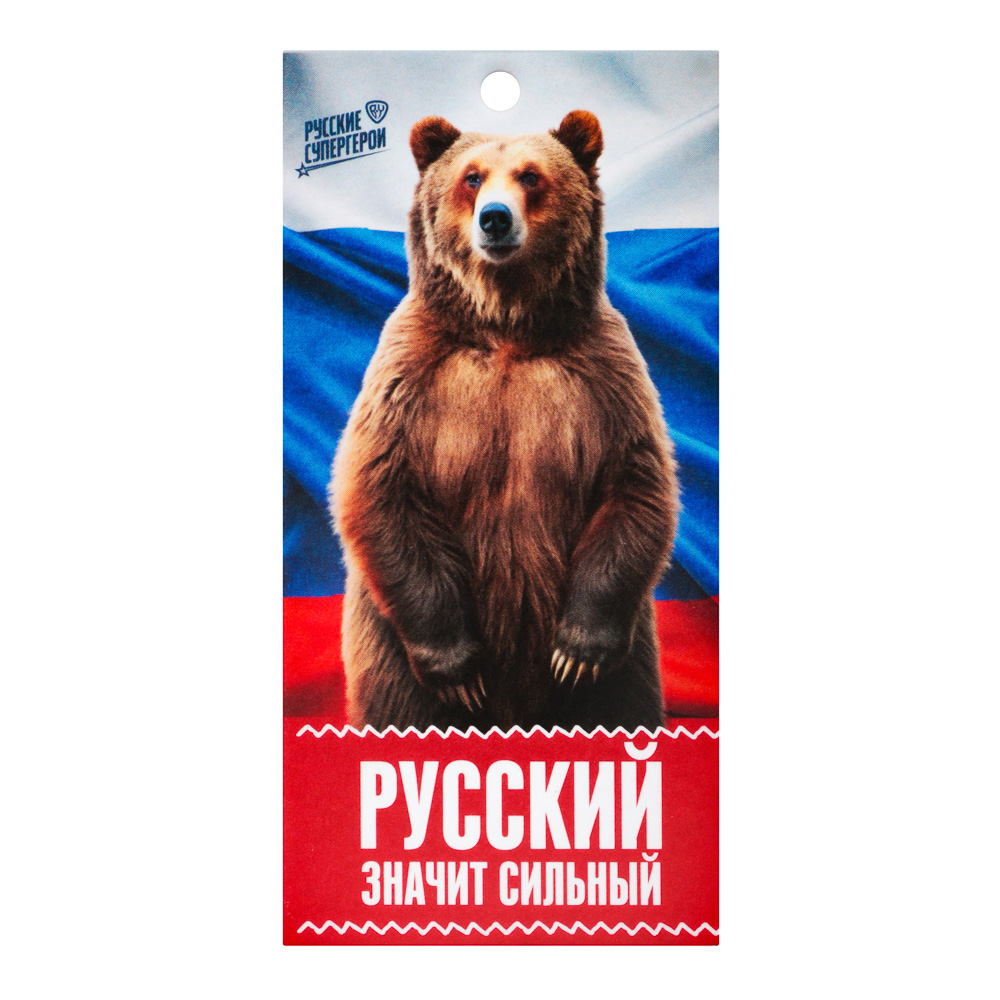 NEW GALAXY Ароматизатор бумажный Я люблю Россию, Русский значит сильный, свежесть океана 4г, арт.№ 794-684