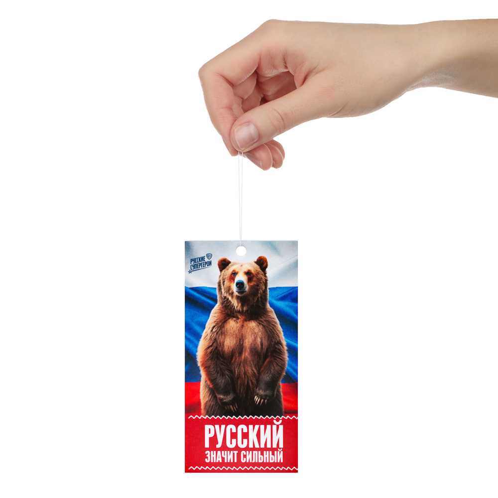NEW GALAXY Ароматизатор бумажный Я люблю Россию, Русский значит сильный, свежесть океана 4г, арт.№ 794-684