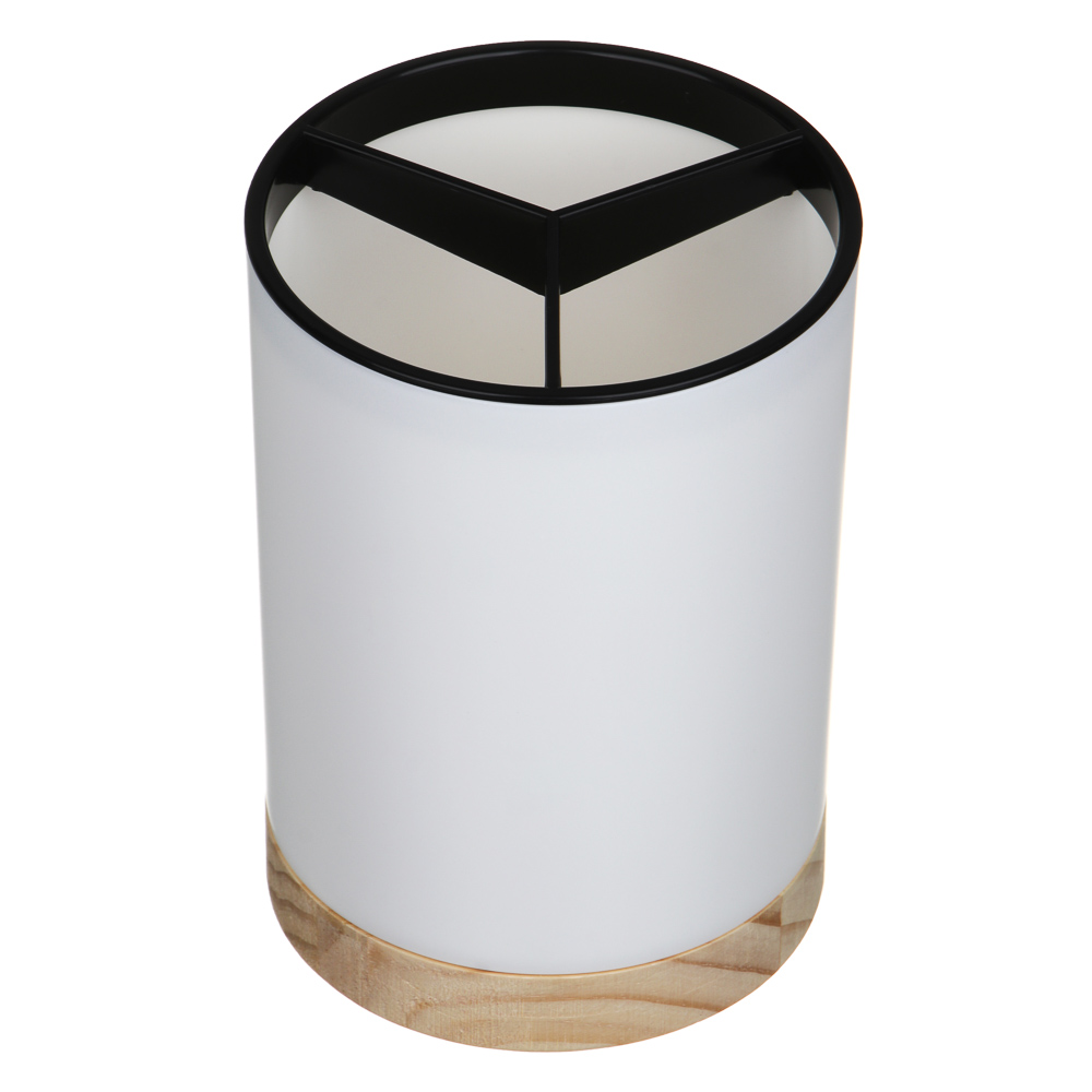 VETTA Органайзер для кухонных приборов, круглый, АБС-пластик, дерево, 12х17см, арт.№ 485-010